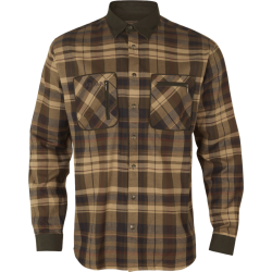 Pajala skjorte Beige w/brown