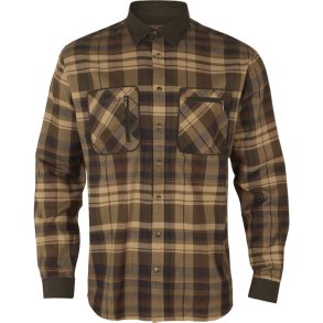 Pajala skjorte Beige w/brown