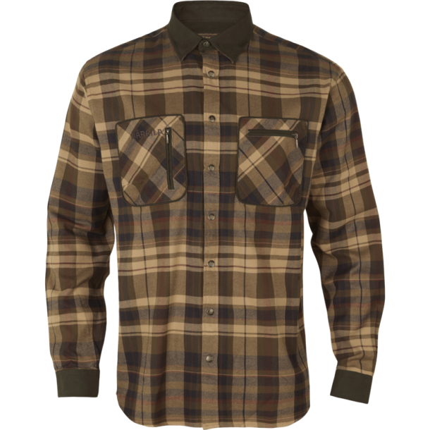 Pajala skjorte Beige w/brown