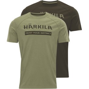 Hrkila logo t shirt 2 pack limited Edition Willow Green | Oil Green