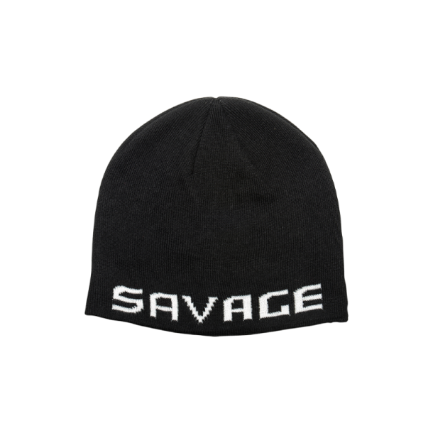 Savage Gear LOGO BEANIE ONE SIZE BLACK/WHITE