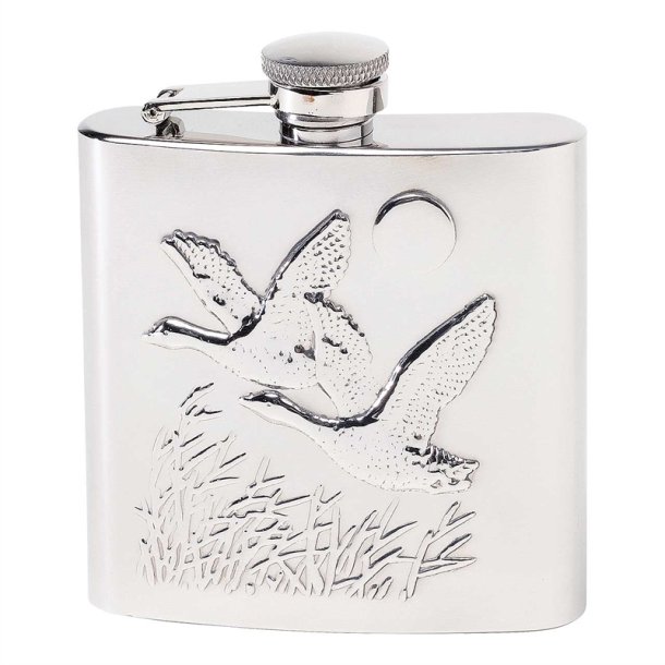 Herbertz Lommeflaske, rustfrit stl, 177 ml, jagtmotiv