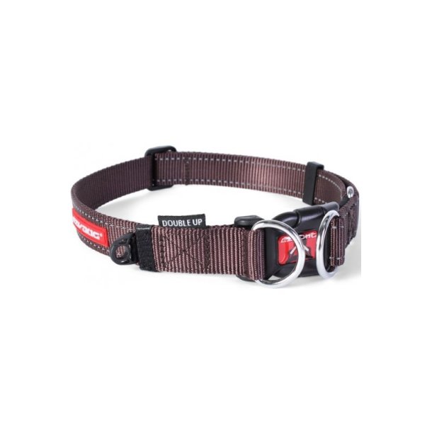 EzyDog Double Collar brun