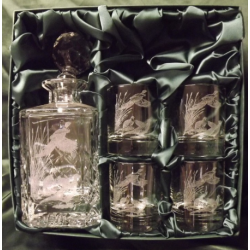 Karaffel med 4 glas, Fasan