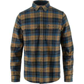 Singi Heavy Flannel Shirt M Color Dark Navy-Buckwheat Brown