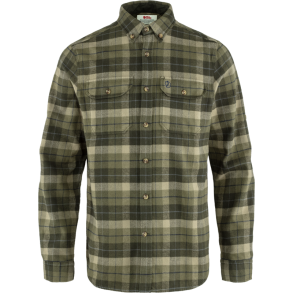 Fjllrven Singi Heavy Flannel Skjorte Green-Deep Forest